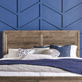 Liberty Furniture Ridgecrest Panel Bed Headboard Cobblestone Brown Wood Finish Queen Or King