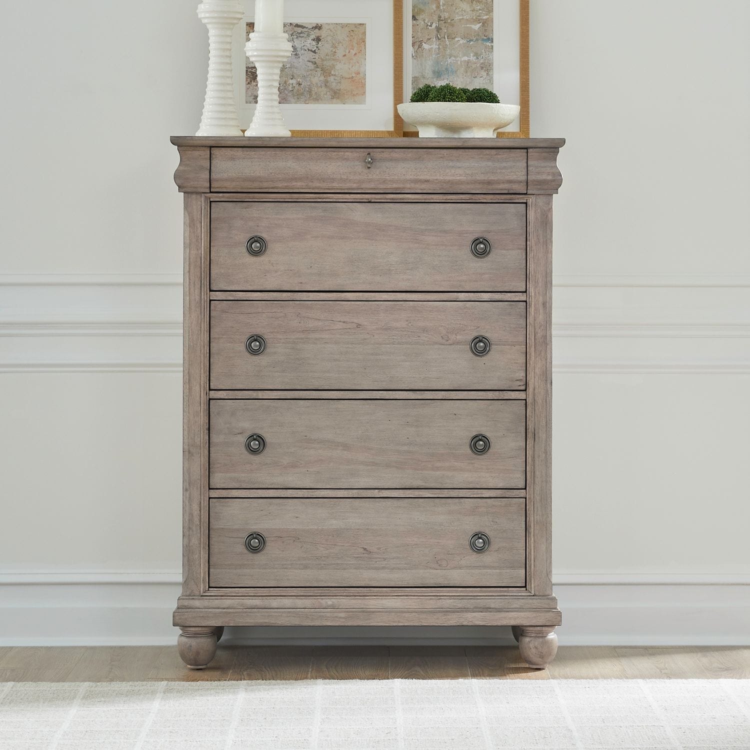 Liberty Furniture Rustic Traditions 5 Drawer Bedroom Chest Saddle Tan Birch Wood