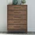 Liberty Furniture Shaker Lakes 5 Drawer Bedroom Chest Harvest Brown Maple Wood