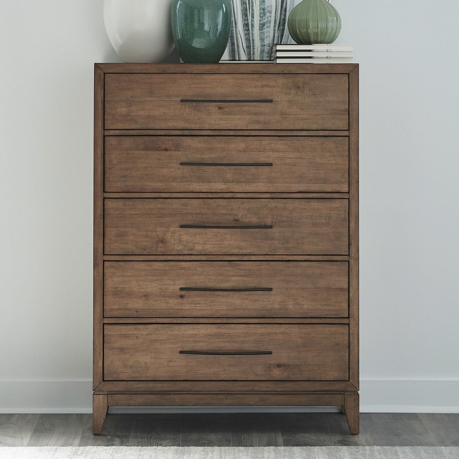 Liberty Furniture Shaker Lakes 5 Drawer Bedroom Chest Harvest Brown Maple Wood