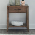 Liberty Furniture Shaker Lakes Open Bedroom Nightstand With Charging Station Maple Wood