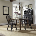 Hearthstone Traditional Black And Rustic Oak 5 Piece Dinette Set