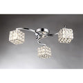 Liel 3 Light Glass 22 Inch Chrome Ceiling Lamp