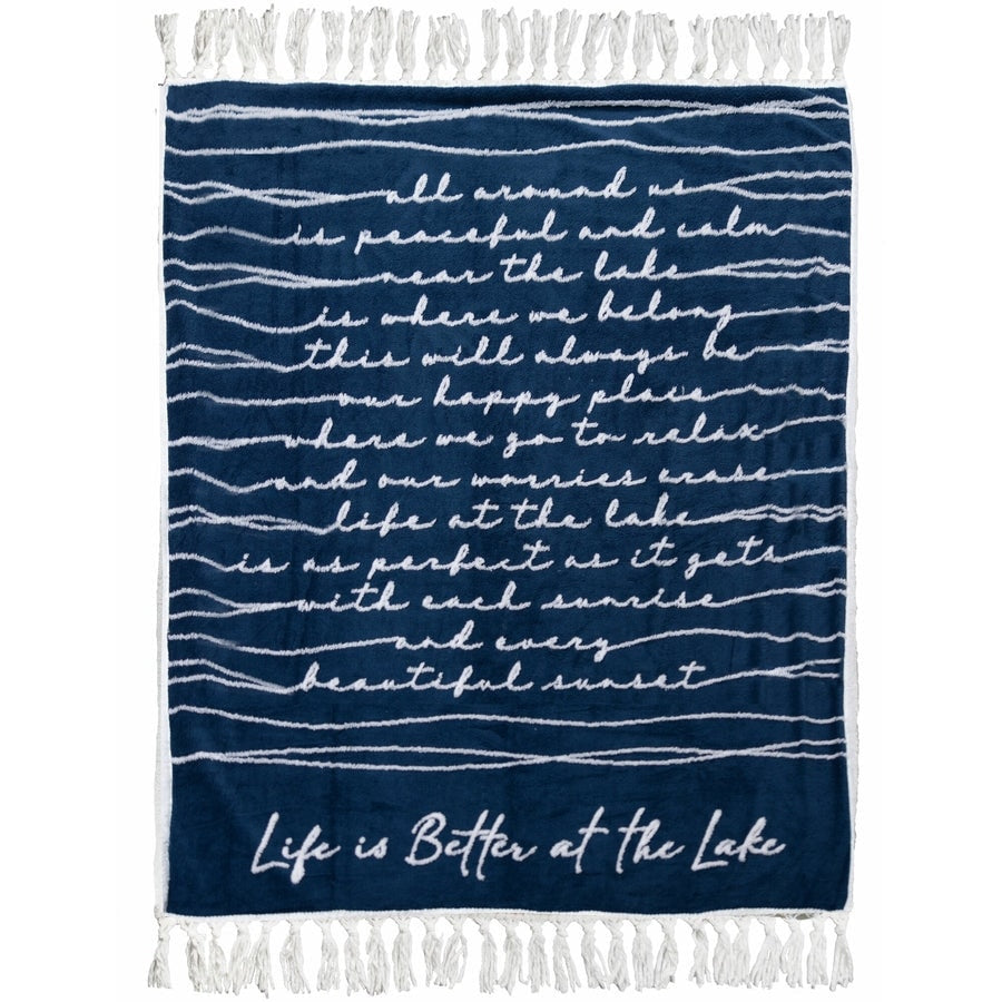 Pavilion Life Is Better At The Lake Plush Blanket