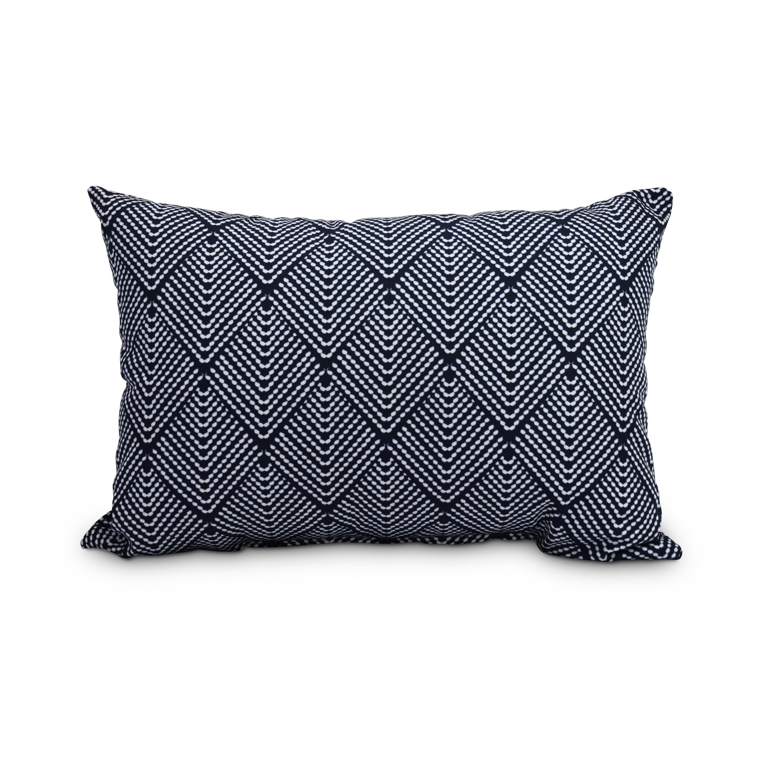 Lifeflor 14 X 20 Inch Navy Blue Abstract Decorative Outdoor Pillow