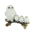 Lifelike Snowy Owl And Chicks Tabletop Statue Mother And Children Figure 8 X 10.5 X 5.5 Inches