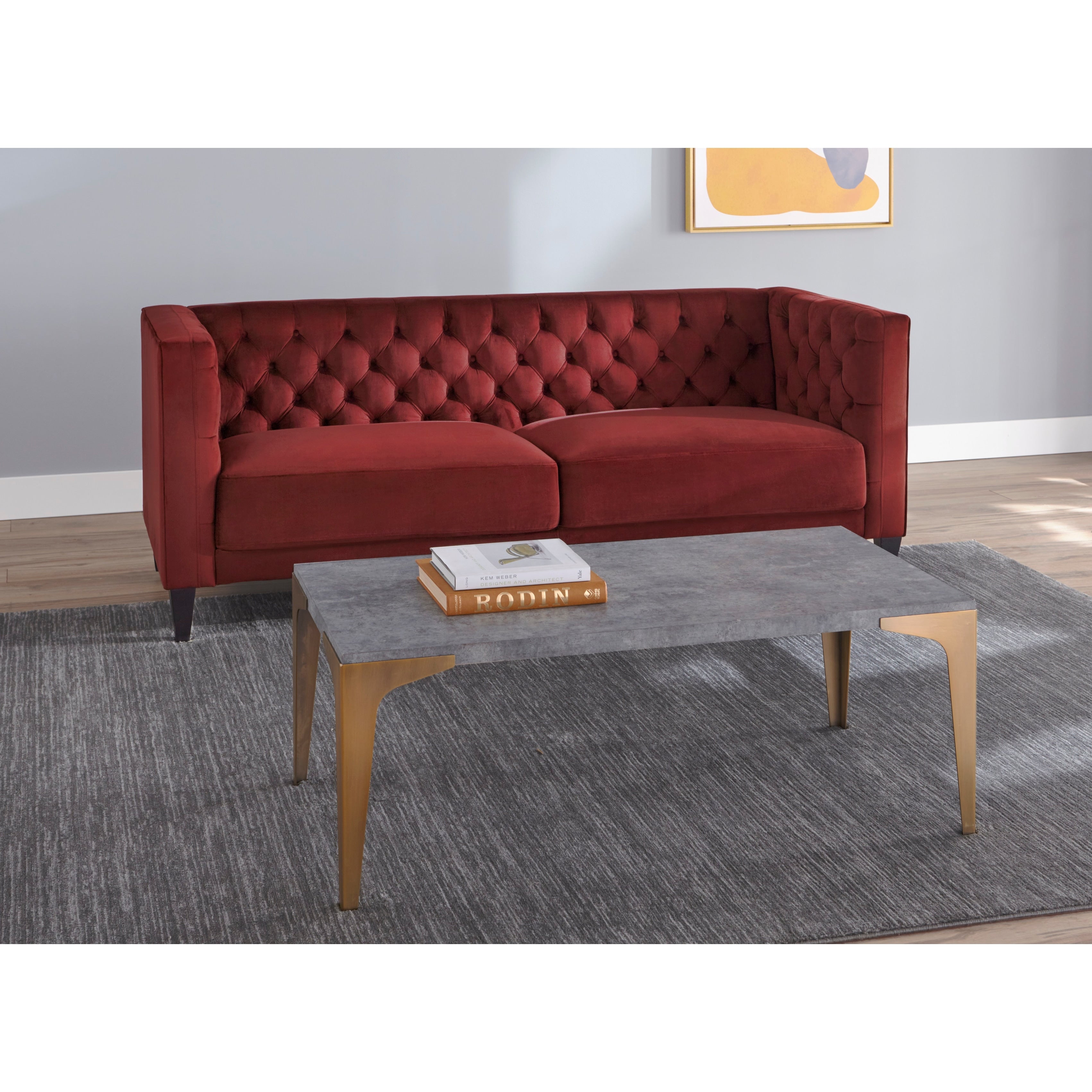 Lifestorey Modern Chesterfield Back Chair