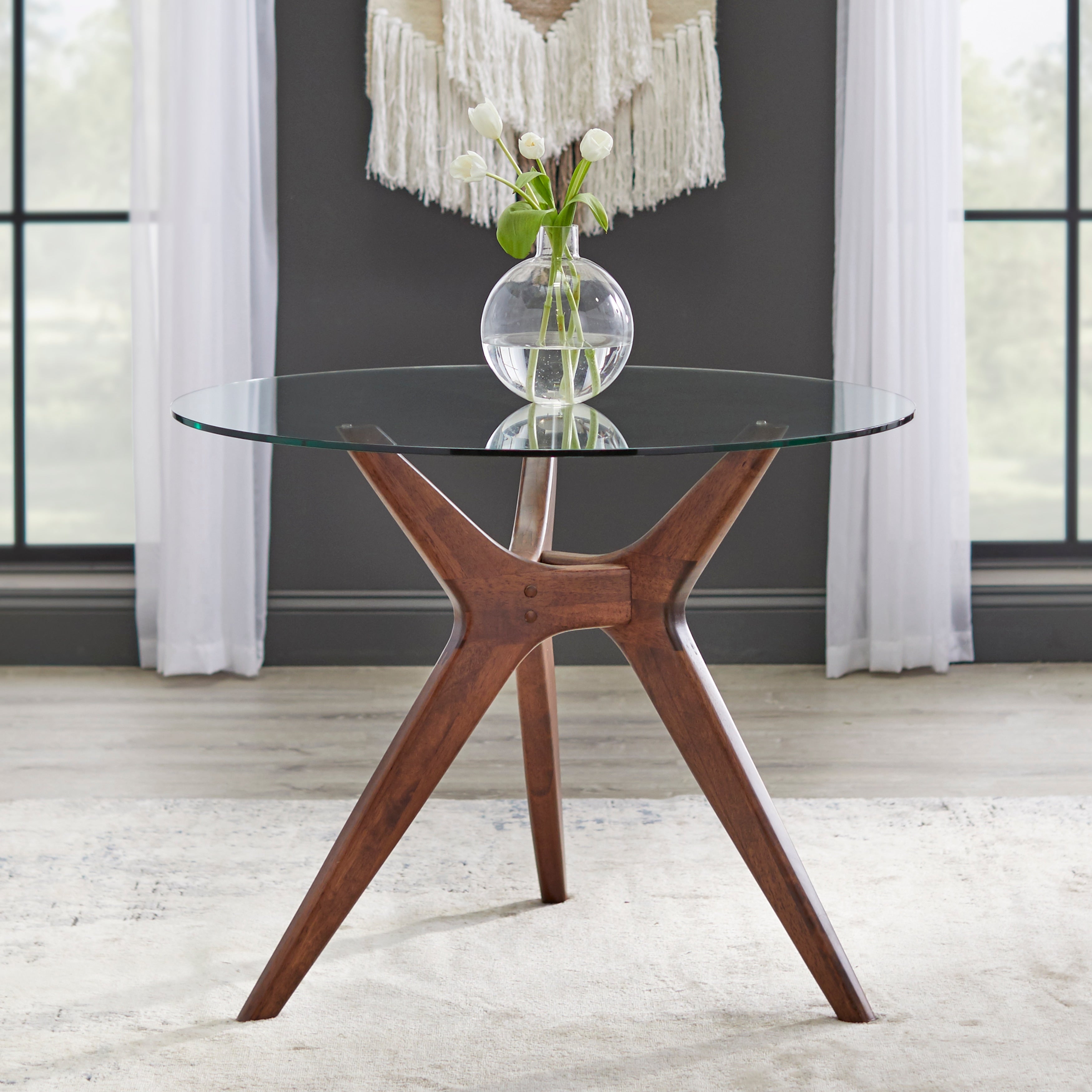 Lifestorey Trita Round Glass Table