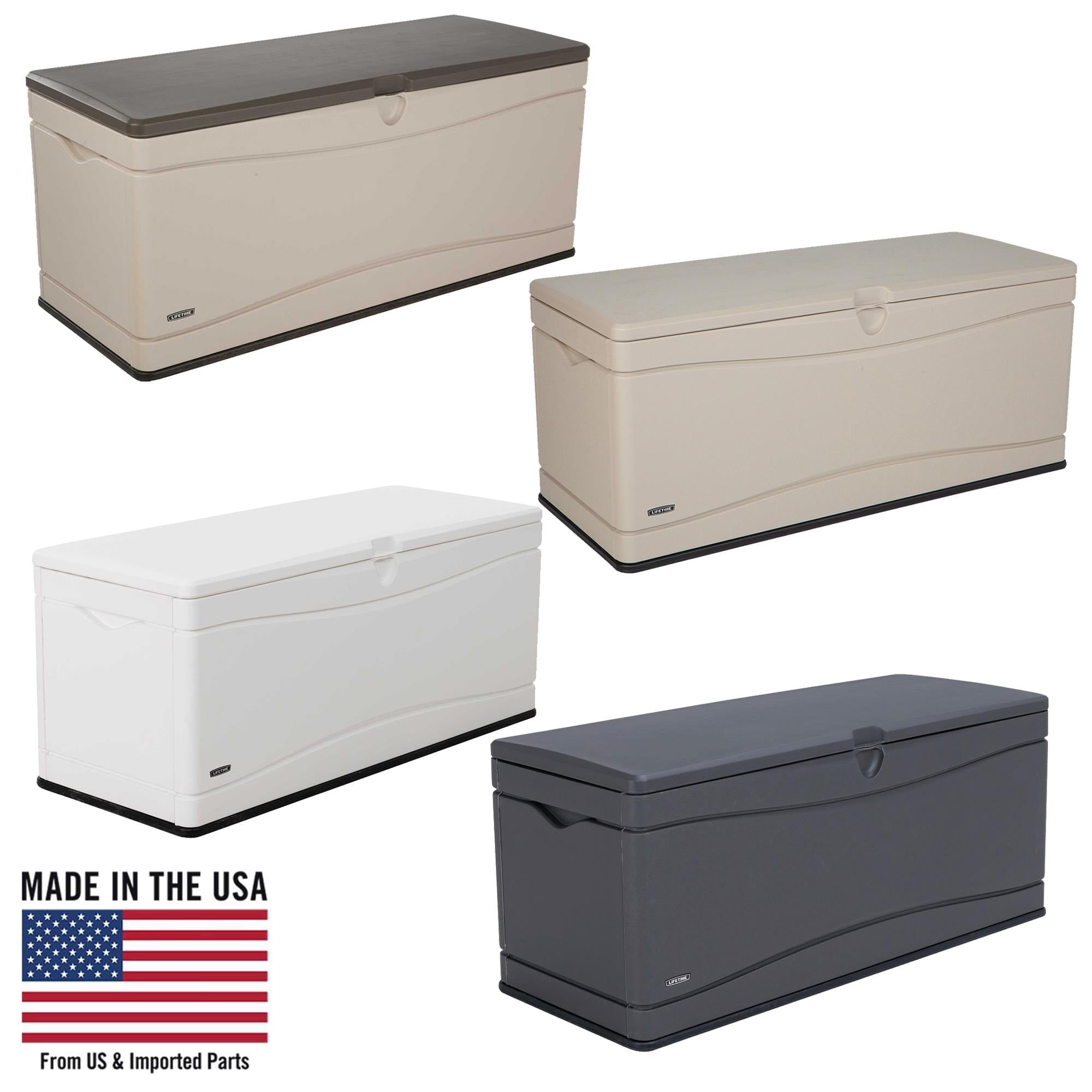 Lifetime Heavy Duty Outdoor Storage Deck Box 130 Gallon