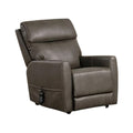 Lift Chair With Power Headrest Light Gray Fabric Padded Usb Charging
