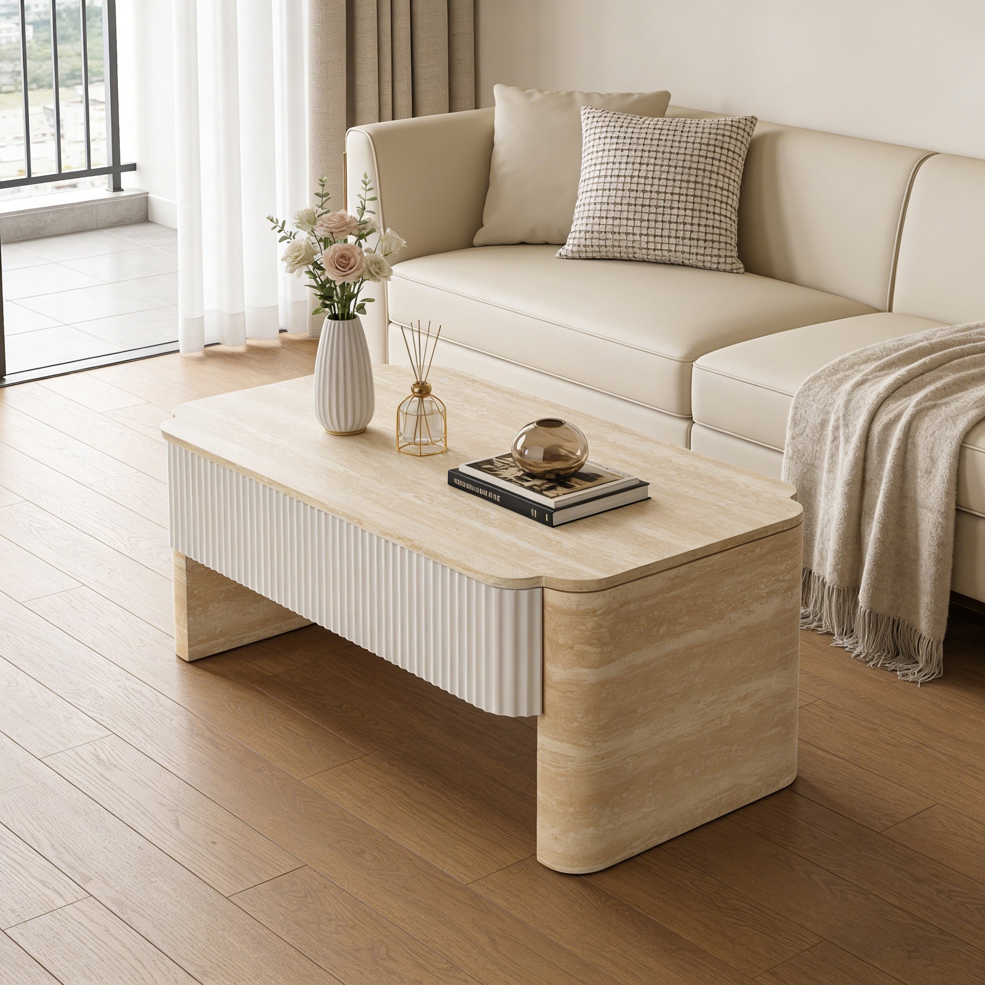 Lift Top Coffee Table Center Table With Storage Beige Yellow Side Table Sofa Table End Table Cocktail Table