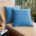 Selena Light Blue Indoor Outdoor 22 Inch Corded Square Pillows