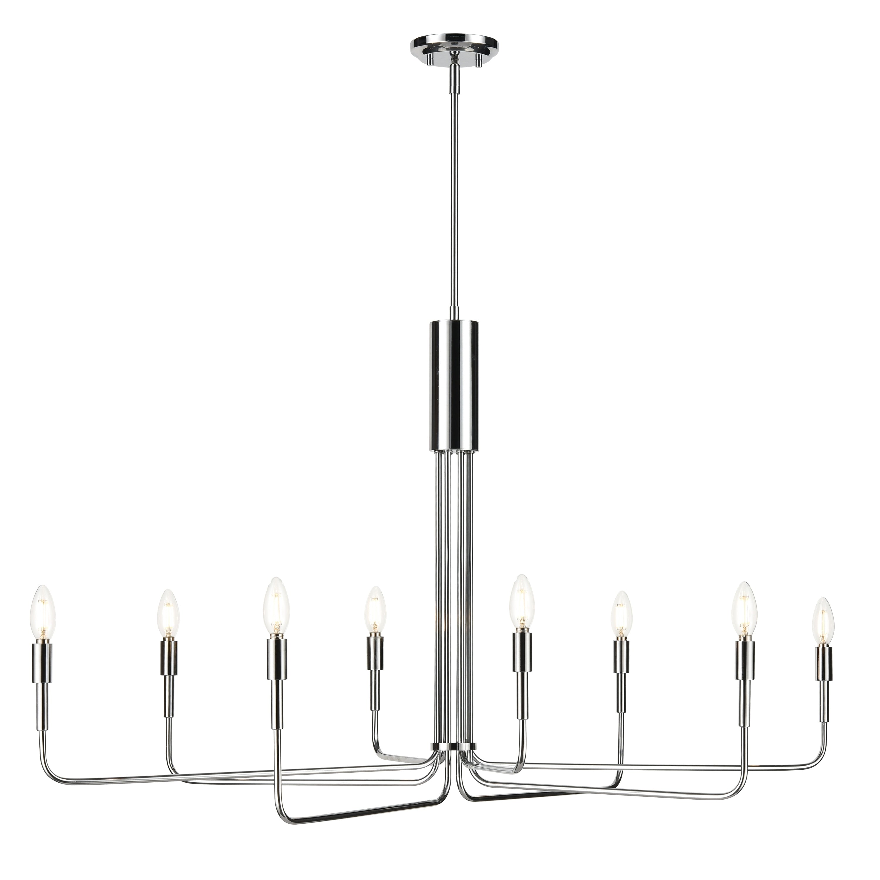 Light Society Bella 8 Light Chandelier Brushed Brass