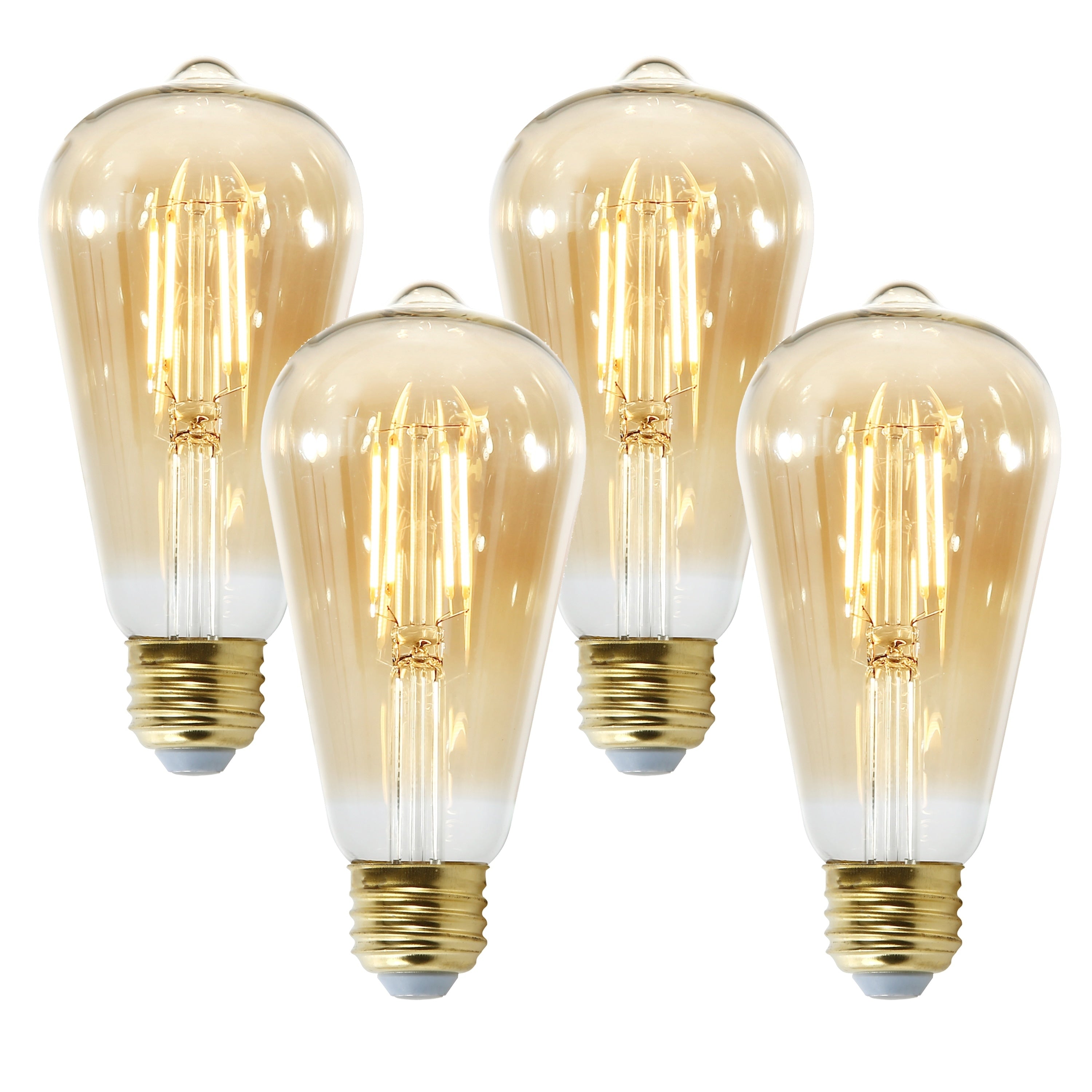 Light Society Holland St21 Amber Led Vintage Filament Light Bulb Set Of 4