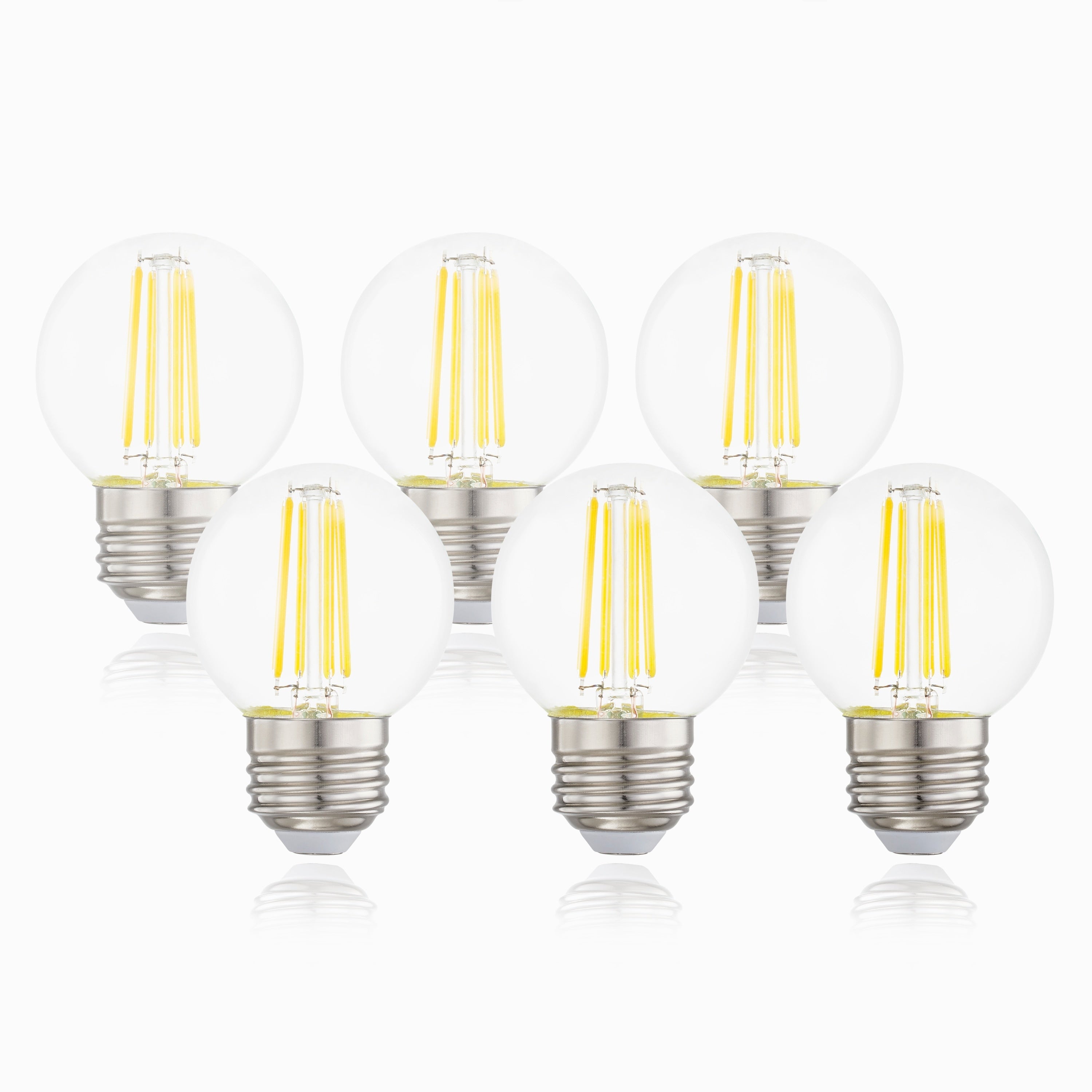 Light Society Koby G16.5 Clear Led Filament Light Bulb Set Of 6
