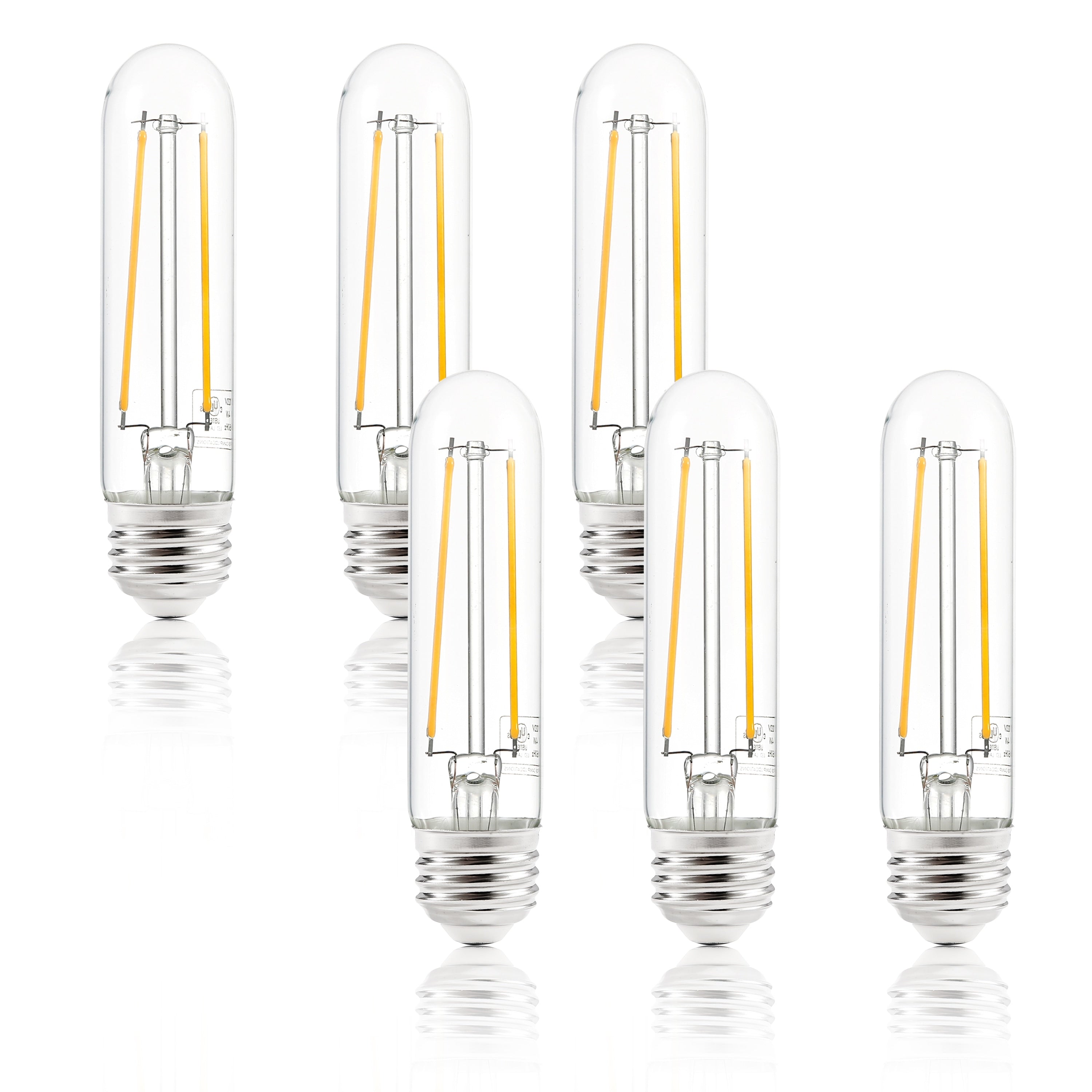Light Society Set Of 6 Sovana T10 4.9 Clear Led Filament Light Bulbs