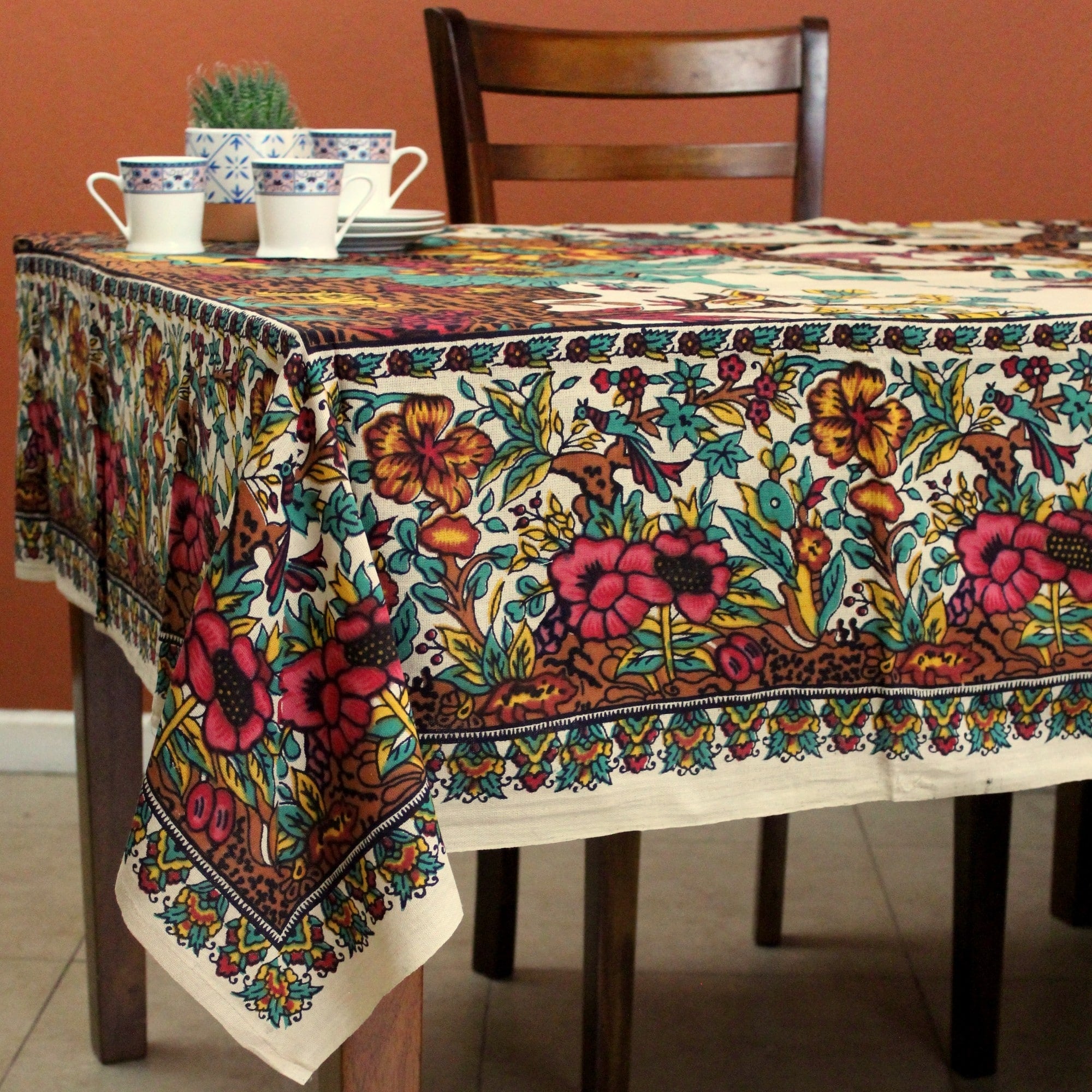 Cotton Tree Of Life Tapestry Wall Hanging Tablecloth Thin Bedspread Coverlet Thin Beach Sheet Tan Twin Full Queen King