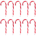 Set Of 10 Lighted Outdoor Candy Cane Christmas Lawn Stakes 12