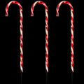Set Of 3 Lighted Candy Cane Christmas Outdoor Decorations 28