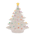 Lighted Ceramic Christmas Tree With Multicolor Bulbs 11 H