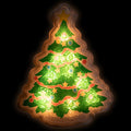 12.5 Lighted Holographic Christmas Tree Window Silhouette Decoration