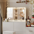 Lighted Makeup Mirror Hollywood Vanity Mirror With Led Lights Three Color Lighting Modes Smart Touch Control Mirrors