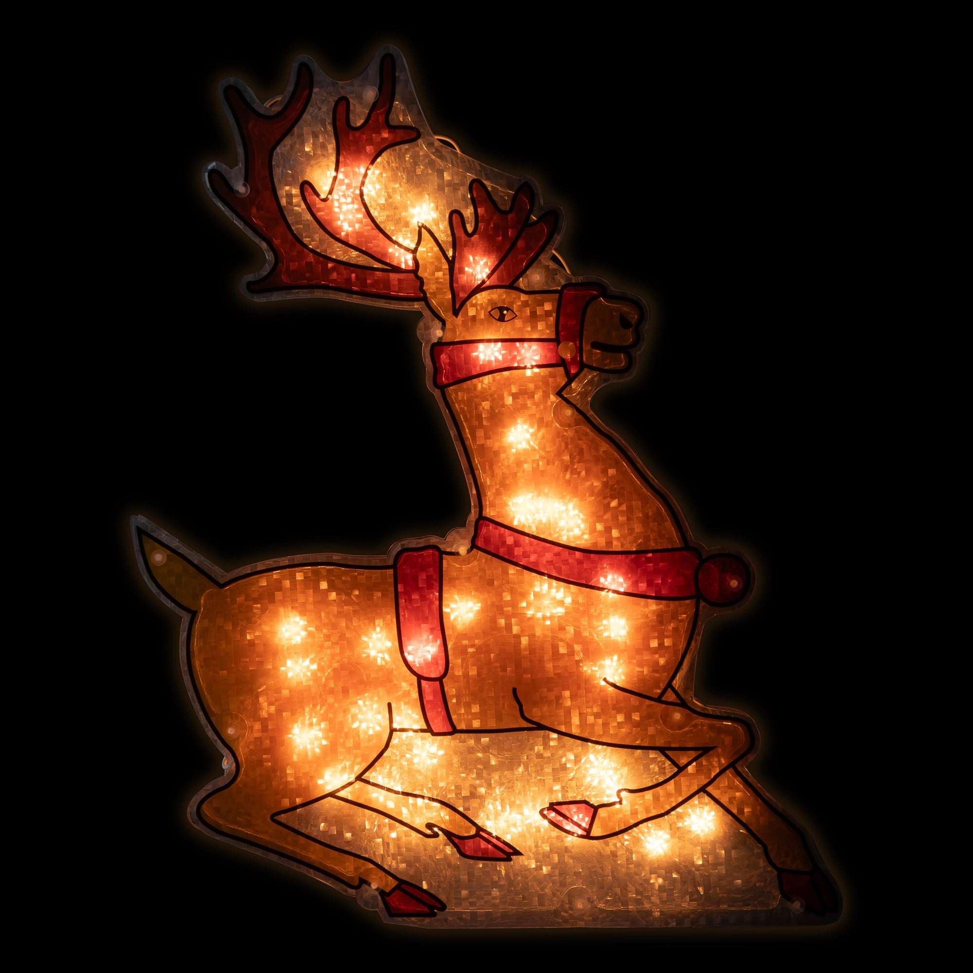 18 Lighted Shimmering Reindeer Christmas Window Silhouette