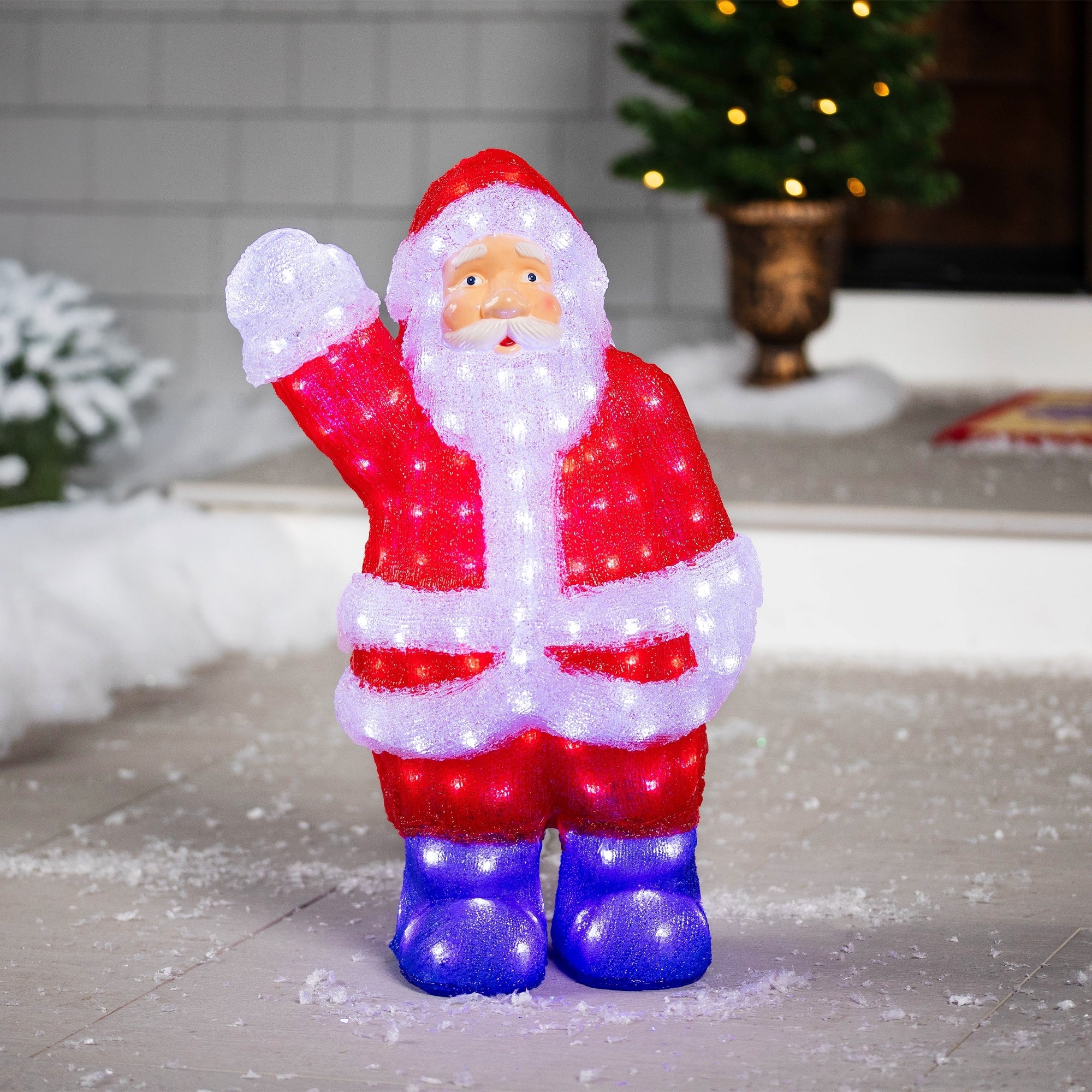 24 Lighted Commercial Grade Acrylic Santa Claus Christmas Display Decoration