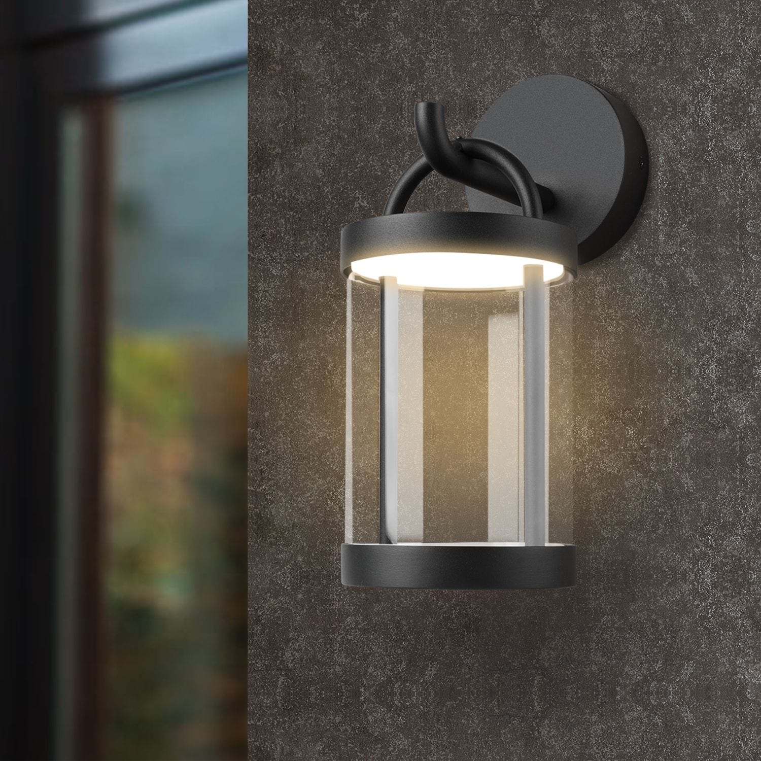 Lights Outdoor Wall Sconce Lantern Exterior Ip65 Waterproof Led Wall Light Classic Wall Lamp Round Lighting