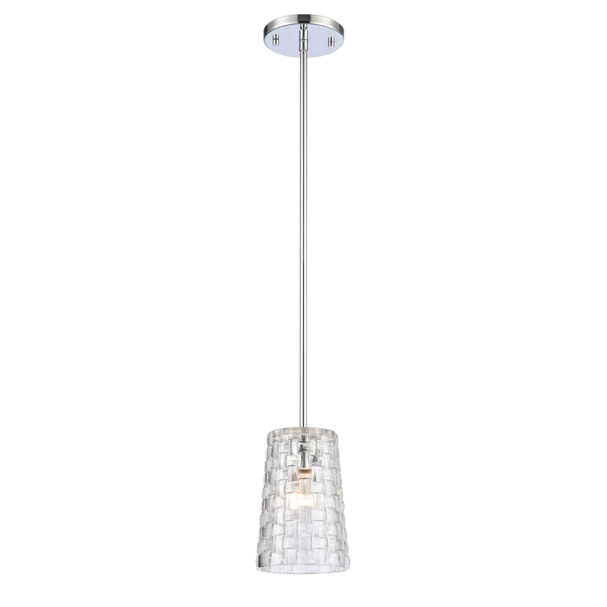 Lightweave 5.5 Inch Wide 1 Light Mini Pendant In Polished Nickel 5.5In W X 5.5In D X 8In H