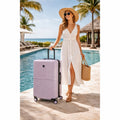 Lightweight Expandable 28 Inch Hardside Spinner Suitcase With Tsa Lock.