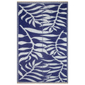 Lightweight Indoor Outdoor Reversible Plastic Area Rug 5.9 X 8.9 Feet Leaf Pattern N A