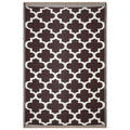 Lightweight Indoor Outdoor Reversible Plastic Area Rug 5.9 X 8.9 Feet Trellis N A