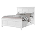 Lile Twin Bed With Side Rail Storage Crown Molded Details White Wood