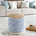 Lilia Coastal 18 Inch Cylinder Pouf