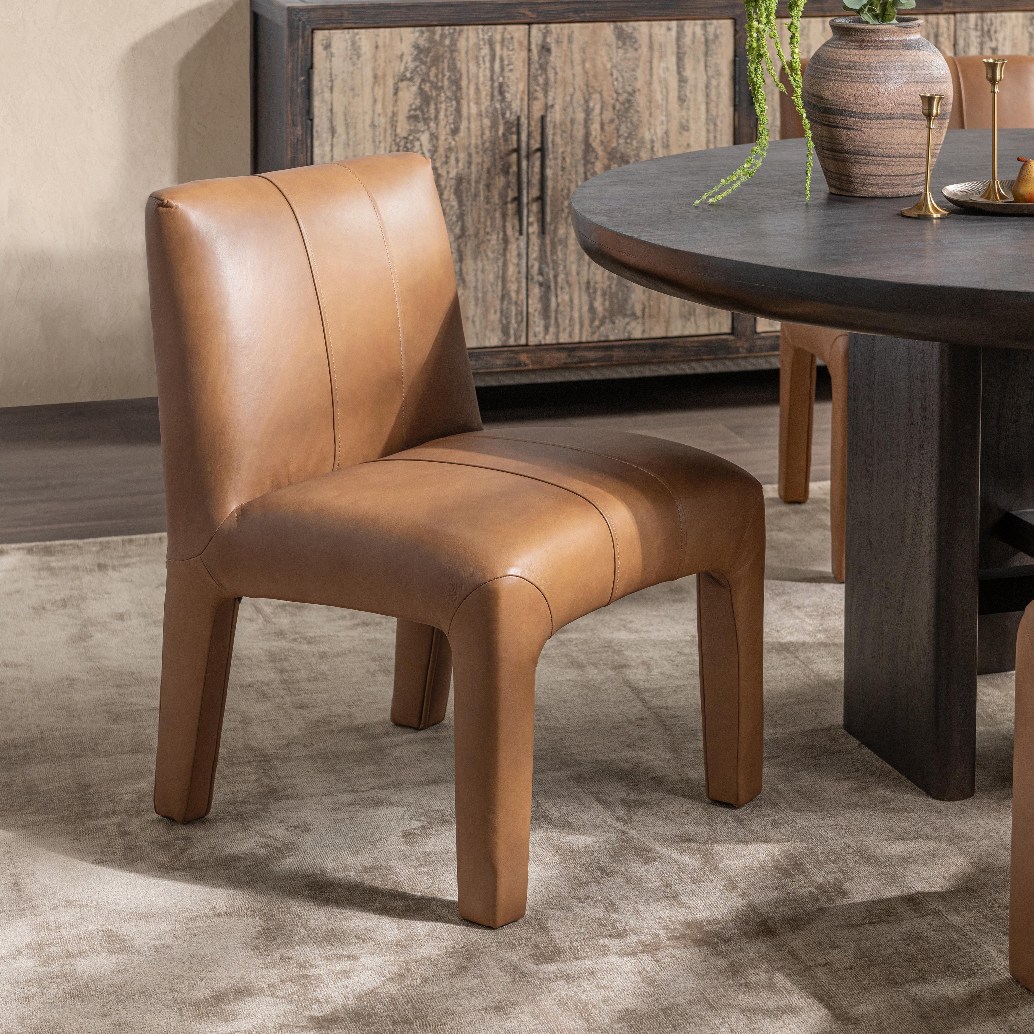 Liliana Top Grain Leather Dining Chair