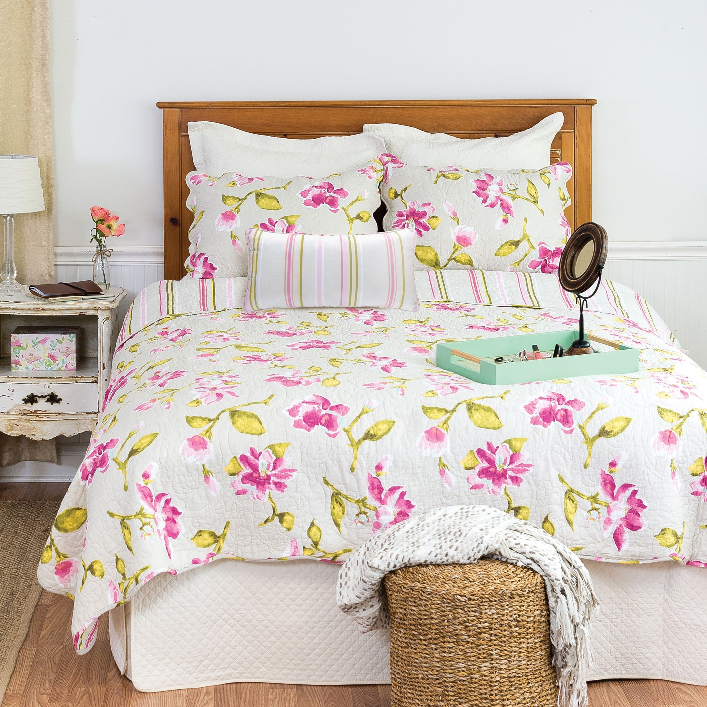 Liliann 3 Piece Cotton Quilt Set