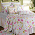 Liliann White Floral Cotton Quilt Shams Not Included