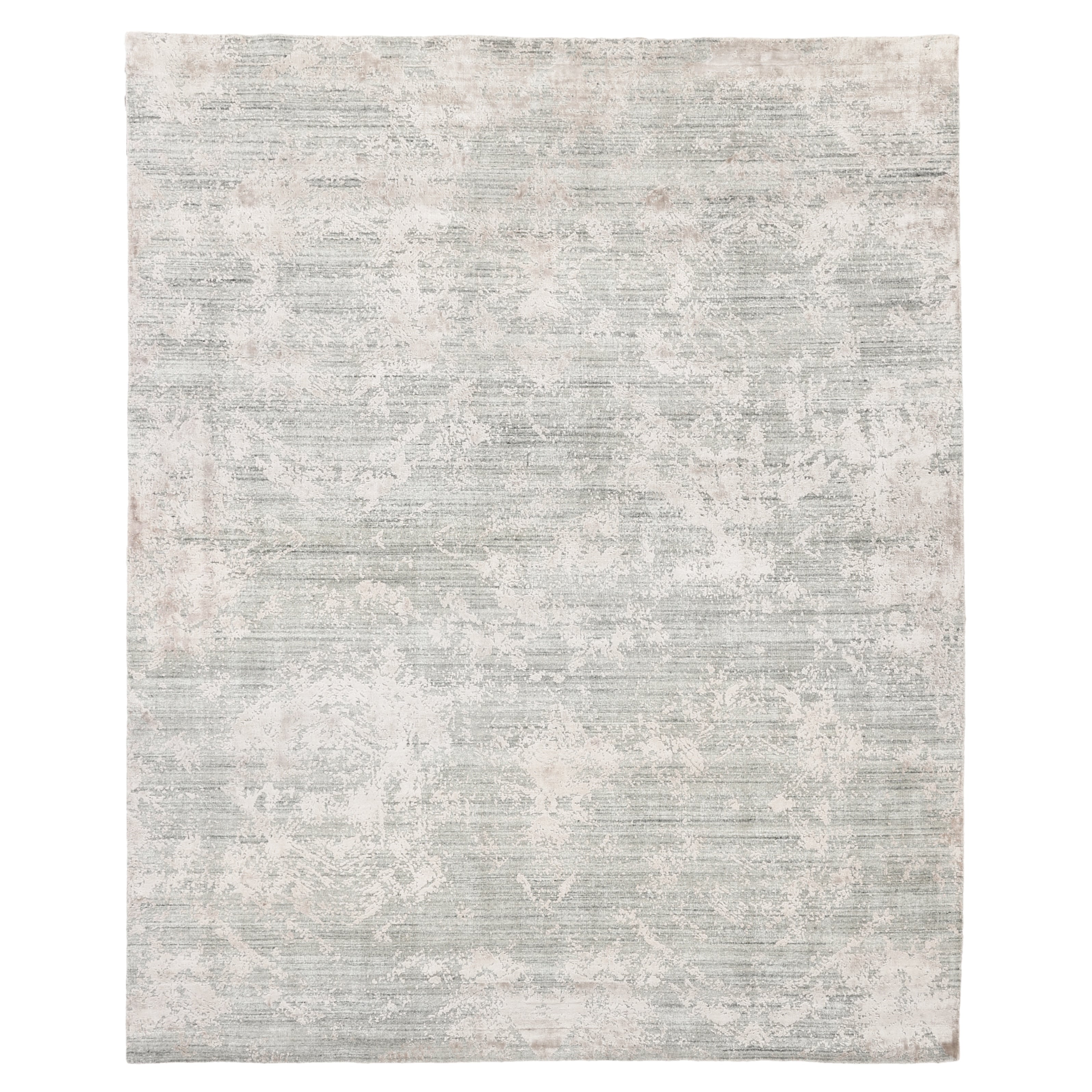 Lillian Handloomed Wool Bamboo Silk Gray Rose Area Rug