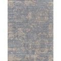 Lillian Handloomed Wool Bamboo Silk Navy Brown Area Rug 14 X 18