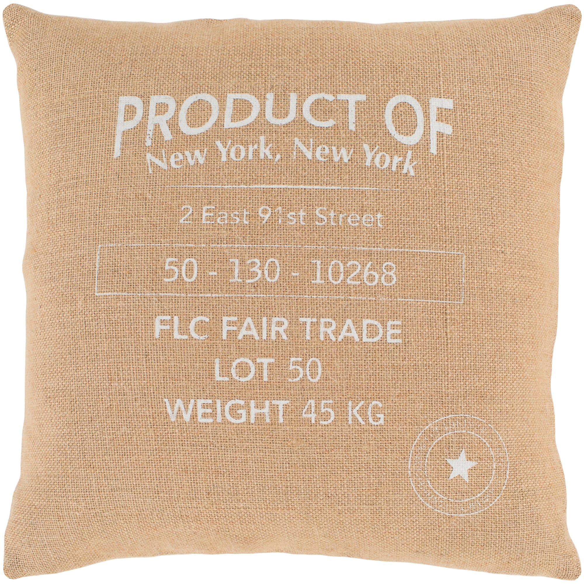 Lilliana Wheat Modern Farmhouse Throw Pillow Cover 20 X 20