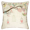 Lilly Embroidered Linen 20 Square Decorative Throw Pillow