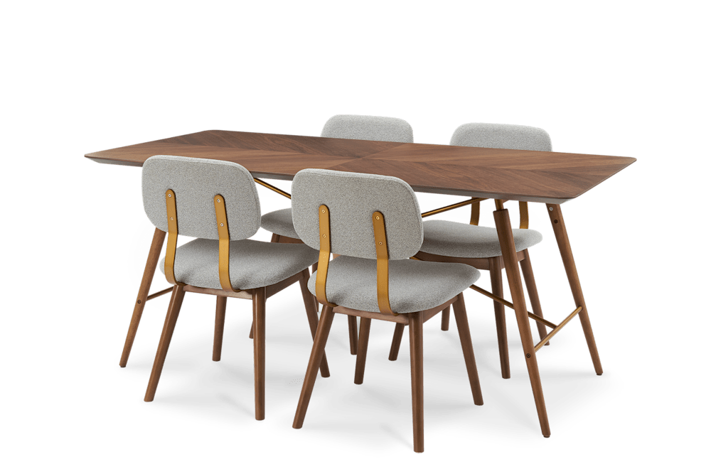 Lily Dining Table with 4 Chairs