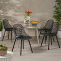 Lily Outdoor Modern Dining Chair Set Of 4 By Christopher Knight Home 18.00 W X 21.50 L X 33.20 H