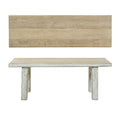 Amalfi Old Pine Wood Bench 47 Inch Long Antique Off White Finish