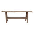 Lilys Living Walnut Wood Console Table With Shelf Natural Finish 78.8 W X 14 L X 31 H