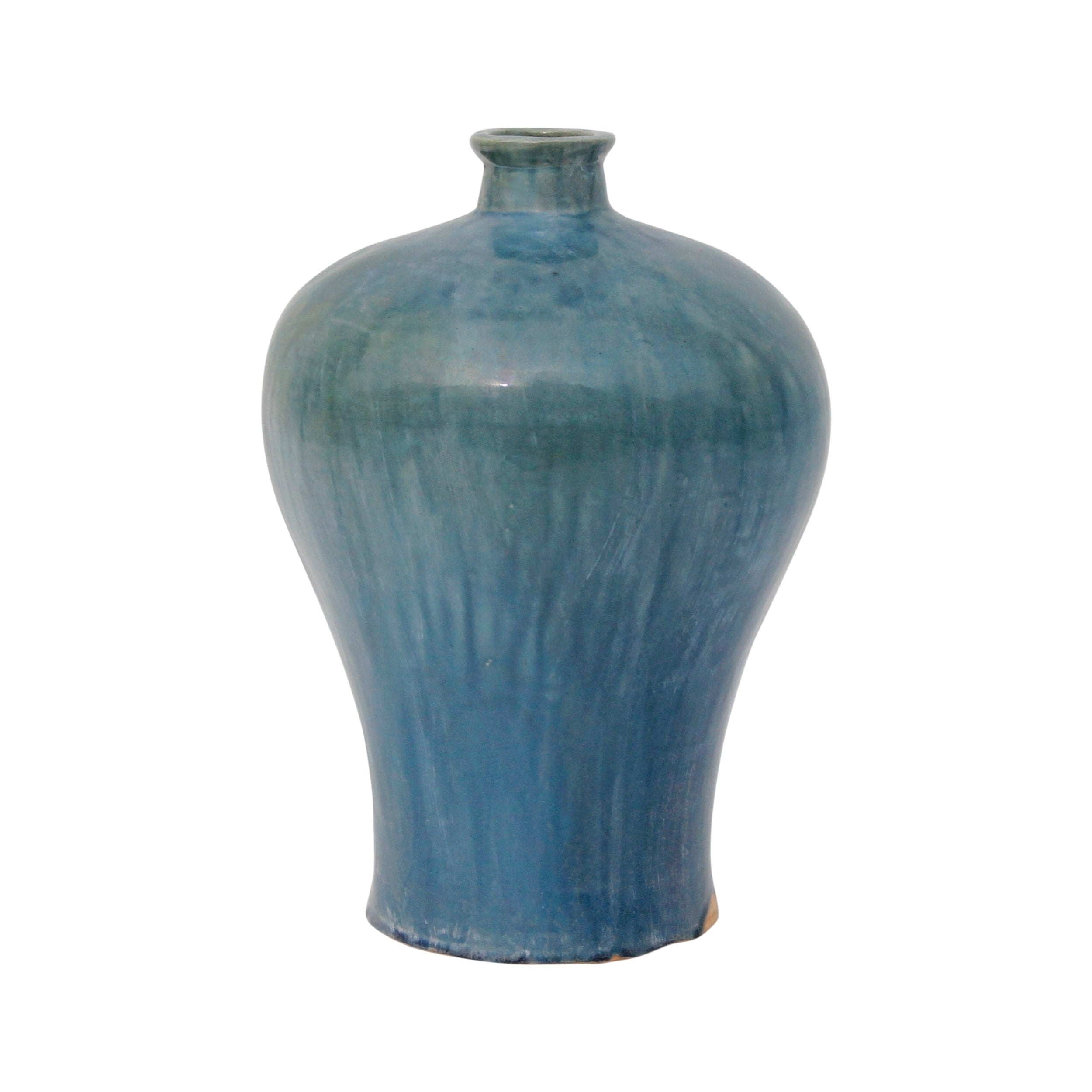 Lilys Living Ceramic Plum Vase 12 Inch Tall Vintage Blue N A