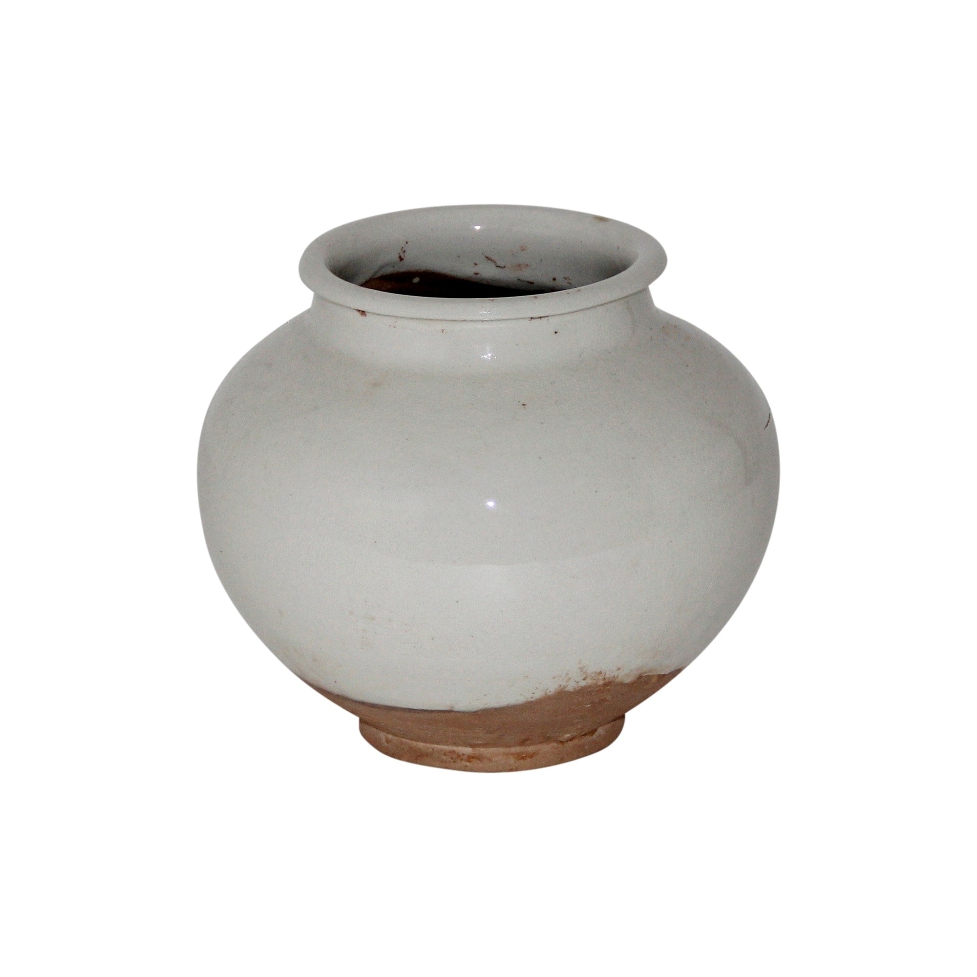 Lilys Living Ceramic Vintage Pot Small 6 Inch Tall Off White N A