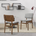 Lima Mid Century Modern Wood Dining Accent Chairs Set Of 2