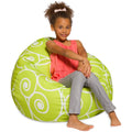 Lime Scrolls And Swirls Bean Bag Chair